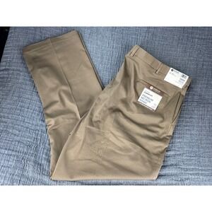 Haggar Men's B&T Classic Pants B&T Cotton Blend Khaki Stretch Size 52W X 34L
